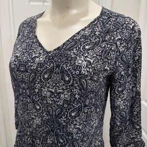 Garnet Hill Paisley Dress Women's Size 16 Coastal Bohemian Casual Boho Coastal